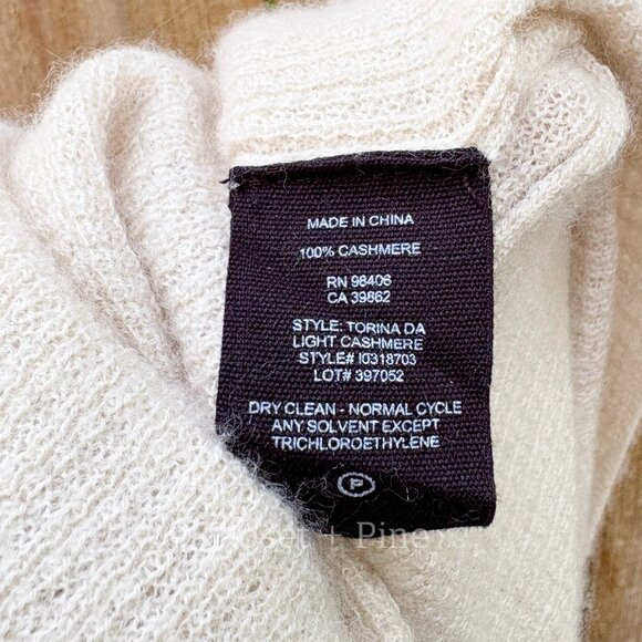 Theory Torina‎ Cashmere Cardigan Cream Beige Size Small Waffle Knit Sweater - Picture 11 of 14